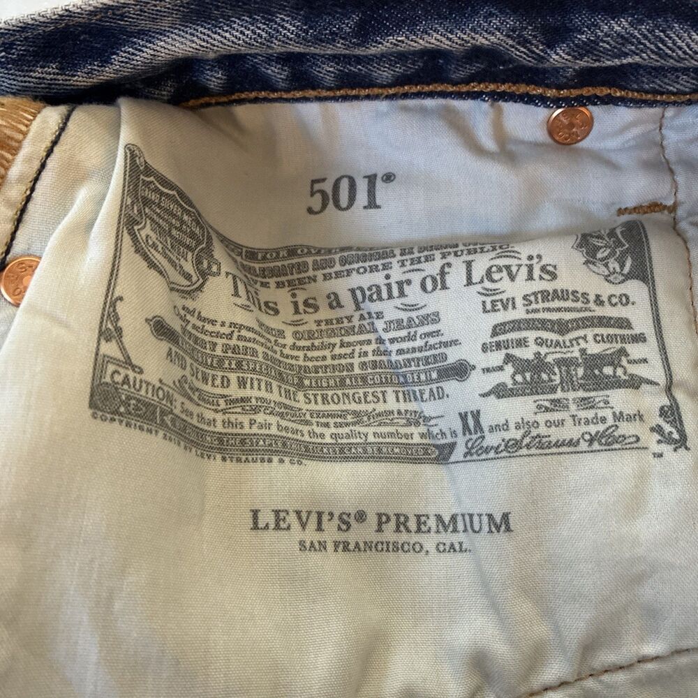 Levi’s Premium 90’s Women 501 Selvedge VTG Denim Big E Red Tab Jeans Med Wash 26 - Picture 12 of 16